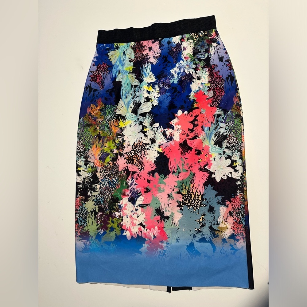 milly floral pencil skirt size 8